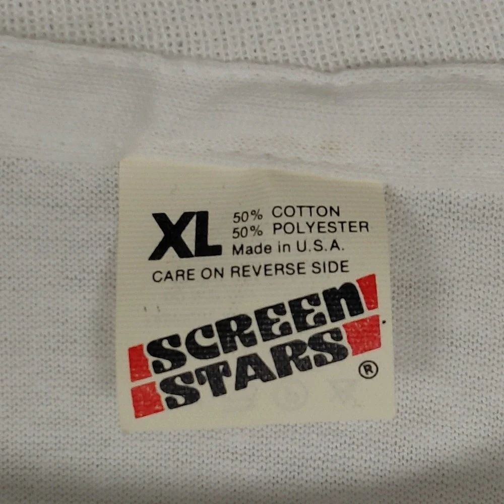 Vintage XL Screen Stars T Shirt Fishing Single‎ Stitch Retired NORSK Cartoon USA